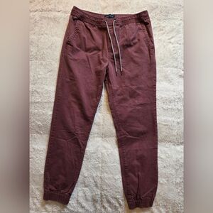 Aeropostale Men's Maroon Drawstring Joggers